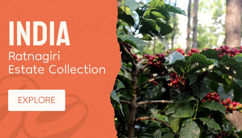 A promotional banner for infused green coffee from Colombia
